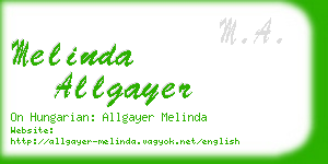 melinda allgayer business card